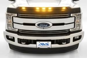 AVS - AVS 2017-2019 Ford F250 Super Duty Aeroskin Low Profile Hood Shield w/ Lights - Black - 753135 - Image 11