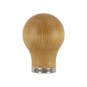 Mishimoto Round Steel Core Wood Shift Knob - Beech - MMSK-WD-RBE