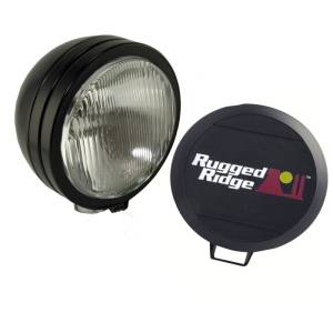 Rugged Ridge - Rugged Ridge 6-In Round HID Off-road Fog Light Black Steel Housing - 15205.01 - Image 1