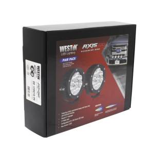 Westin - Westin Axis LED Auxiliary Light 4.75 inch Round Spot w/3W Osram (Set of 2) - Black - 09-12007A-PR - Image 8
