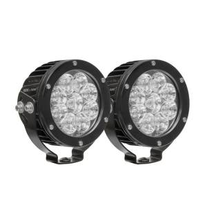 Westin - Westin Axis LED Auxiliary Light 4.75 inch Round Flood w/3W Osram (Set of 2) - Black - 09-12007B-PR - Image 2