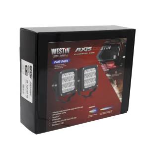 Westin - Westin Axis LED Auxiliary Light 4.5 inch x 4.5 inch Square Spot w/3W Osram (Set of 2) - Black - 09-12219A-PR - Image 4