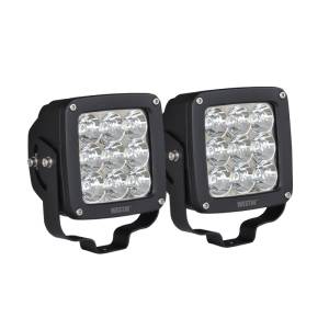 Westin - Westin Axis LED Auxiliary Light 4.5 inch x 4.5 inch Square Flood w/3W Osram (Set of 2) - Black - 09-12219B-PR - Image 2
