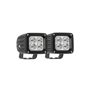 Westin - Westin Quadrant LED Auxiliary Light 3 inch x 2.5 inch Spot w/5W Cree (Set of 2) - Black - 09-12252A-PR - Image 2