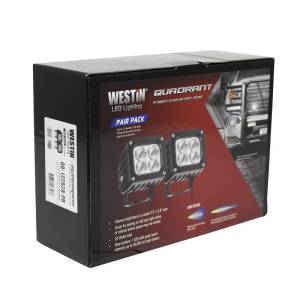 Westin - Westin Quadrant LED Auxiliary Light 3 inch x 2.5 inch Spot w/5W Cree (Set of 2) - Black - 09-12252A-PR - Image 6