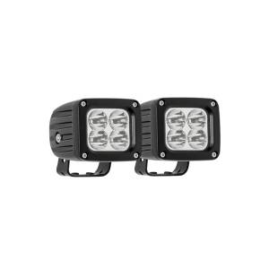 Westin - Westin Quadrant LED Auxiliary Light 3 inch x 2.5 inch Flood w/5W Cree (Set of 2) - Black - 09-12252B-PR - Image 1