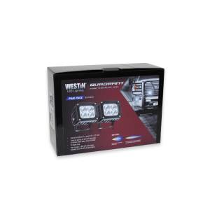 Westin - Westin Quadrant LED Auxiliary Light 3 inch x 2.5 inch Flood w/5W Cree (Set of 2) - Black - 09-12252B-PR - Image 3