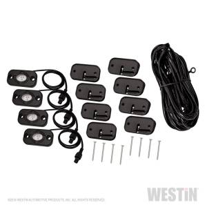 Westin - Westin Universal LED Rock Light Kit - 4 Lights - 14ft 9in Wiring Harness & Switch - 09-80005 - Image 2