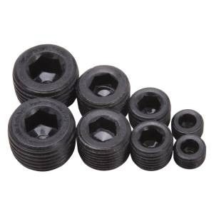 Edelbrock - Edelbrock Fittings Pipe Plug Kit Internal Allen Head 1/8In 1/4In 3/8In 1/2In NPT Set of 8 Black - 8051 - Image 2