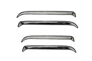 AVS 87-98 Ford F-250 Super Duty Ventshade Front & Rear Window Deflectors 4pc - Stainless - 14075