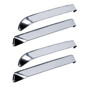 AVS - AVS 87-98 Ford F-250 Super Duty Ventshade Front & Rear Window Deflectors 4pc - Stainless - 14075 - Image 4