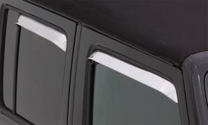 AVS - AVS 87-98 Ford F-250 Super Duty Ventshade Front & Rear Window Deflectors 4pc - Stainless - 14075 - Image 6