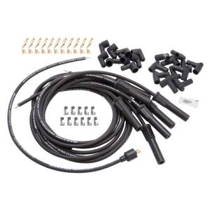 Edelbrock - Edelbrock Spark Plug Wire Set Universal Flex Boots 500 Ohm Resistance 8 65mm Black Wire (Set of 9) - 22700 - Image 1