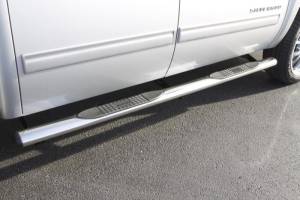 LUND - LUND 99-16 Ford F-250 Super Duty Crewcab 4in. Oval Straight SS Nerf Bars - Polished - 23591400 - Image 2