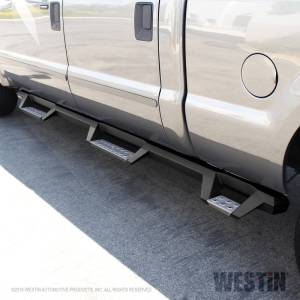 Westin - Westin/HDX 99-16 Ford F-250/350 Crew Cab (6.75ft Bed) Stainless Drop Nerf Step Bars - Textured Black - 56-5340152 - Image 3