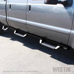 Westin - Westin/HDX 99-16 Ford F-250/350 Crew Cab (6.75ft Bed) Stainless Drop Nerf Step Bars - Textured Black - 56-5340152 - Image 4