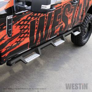 Westin - Westin/HDX 17-18 Ford F-250/350 Crew Cab (6.75ft Bed) Stainless Drop Nerf Step Bars - Textured Black - 56-5340252 - Image 5