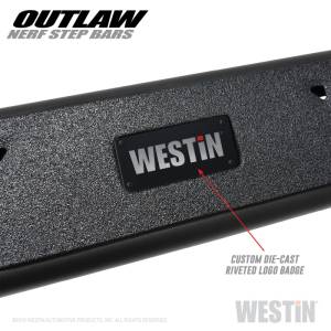 Westin - Westin 15-20 Ford F-150 SuperCab / 17-20 F-250/350 SuperCab Outlaw Nerf Step Bars - Textured Black - 58-53935 - Image 5