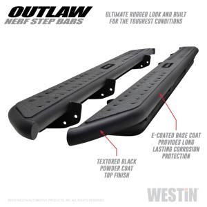 Westin - Westin 15-19 Ford F-150 SuperCrew / 17-19 Ford F-250/350 Crew Cab Outlaw Nerf Step Bars - 58-53945 - Image 1