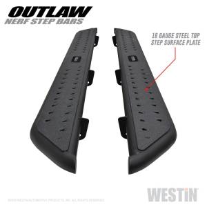 Westin - Westin 15-19 Ford F-150 SuperCrew / 17-19 Ford F-250/350 Crew Cab Outlaw Nerf Step Bars - 58-53945 - Image 7