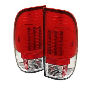 SPYDER - SPYDER Ford F150 Styleside 97-03/F250 Version 2 LED Tail Lights Red Clear ALT-YD-FF15097-LED-G2-RC - 5029140 - Image 1