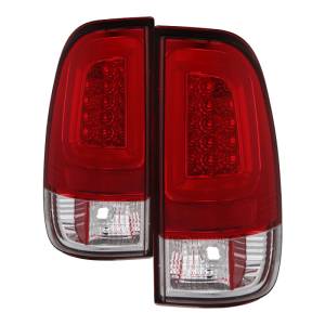 SPYDER - SPYDER 08-16 Ford Super Duty F-250 V3 Light Bar LED Tail Lights - Red Clear (ALT-YD-FS07V3-LBLED-RC) - 5084736 - Image 2