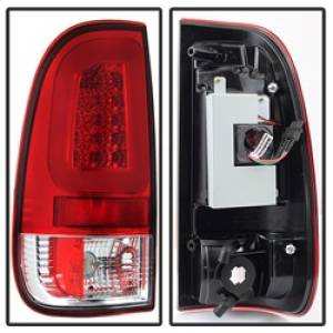 SPYDER - SPYDER 08-16 Ford Super Duty F-250 V3 Light Bar LED Tail Lights - Red Clear (ALT-YD-FS07V3-LBLED-RC) - 5084736 - Image 17