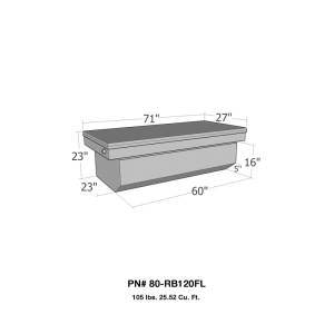 Westin - Westin/Brute Full Lid Full Size XOver XDeep XWide w/ slant - Aluminum - 80-RB120FL - Image 3