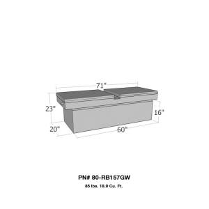 Westin - Westin/Brute Gull Wing Lid Full Size Xtra Deep - Aluminum - 80-RB157GW - Image 2