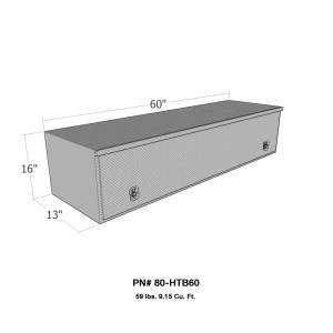 Westin - Westin/Brute HD Top Sider 13in x 60in w/flip up Door - Aluminum - 80-HTB60 - Image 3