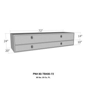 Westin - Westin/Brute High Cap 72in Stake Bed Contractor TopSider w/ Doors - Aluminum - 80-TB400-72 - Image 4