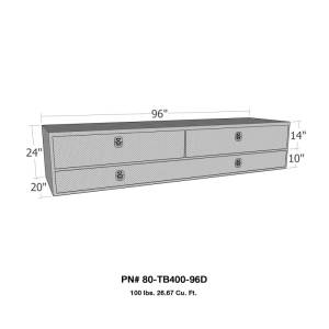Westin - Westin/Brute High Cap 96in Stake Bed Contractor TopSider w/ Doors - Aluminum - 80-TB400-96D - Image 4