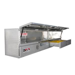 Westin - Westin/Brute High Cap 96in Stake Bed Contractor TopSider w/ Bottom Drawers - Aluminum - 80-TB400-96D-BD - Image 2