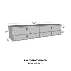 Westin - Westin/Brute High Cap 96in Stake Bed Contractor TopSider w/ Bottom Drawers - Aluminum - 80-TB400-96D-BD - Image 3