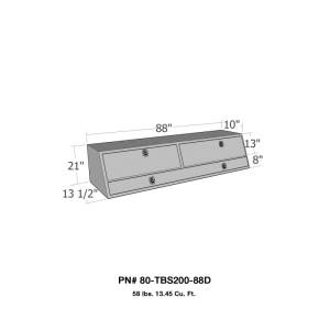 Westin - Westin/Brute Contractor TopSider 88in w/ Doors - Aluminum - 80-TBS200-88D - Image 3