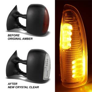 SPYDER - SPYDER xTune Ford Superduty F250-F650 03-07 Amber LED Mirror Signal Lens - Clear ACC-LED-FDSD99-MR-C - 9924712 - Image 3