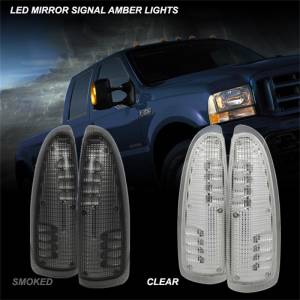 SPYDER - SPYDER xTune Ford Superduty F250-F650 03-07 Amber LED Mirror Signal Lens - Clear ACC-LED-FDSD99-MR-C - 9924712 - Image 4