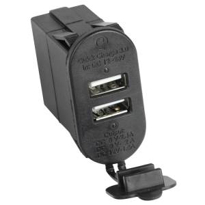 Rugged Ridge - Rugged Ridge Dual USB Port With Qi capabilities 3.0 - 17235.16 - Image 1