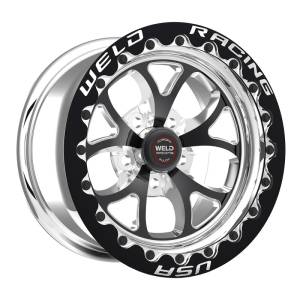 Weld S76 17X11 / 5X115 BP / 6.2in BP Black Wheel (High Pad) - Black Single Beadlock MT - 76HB7110W62F