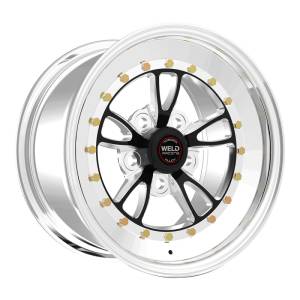 Weld Full Throttle 15x7 / 5x4.5 BP / 3.5in. BS Black Wheel - Polished Non Beadlock - 793B-57206
